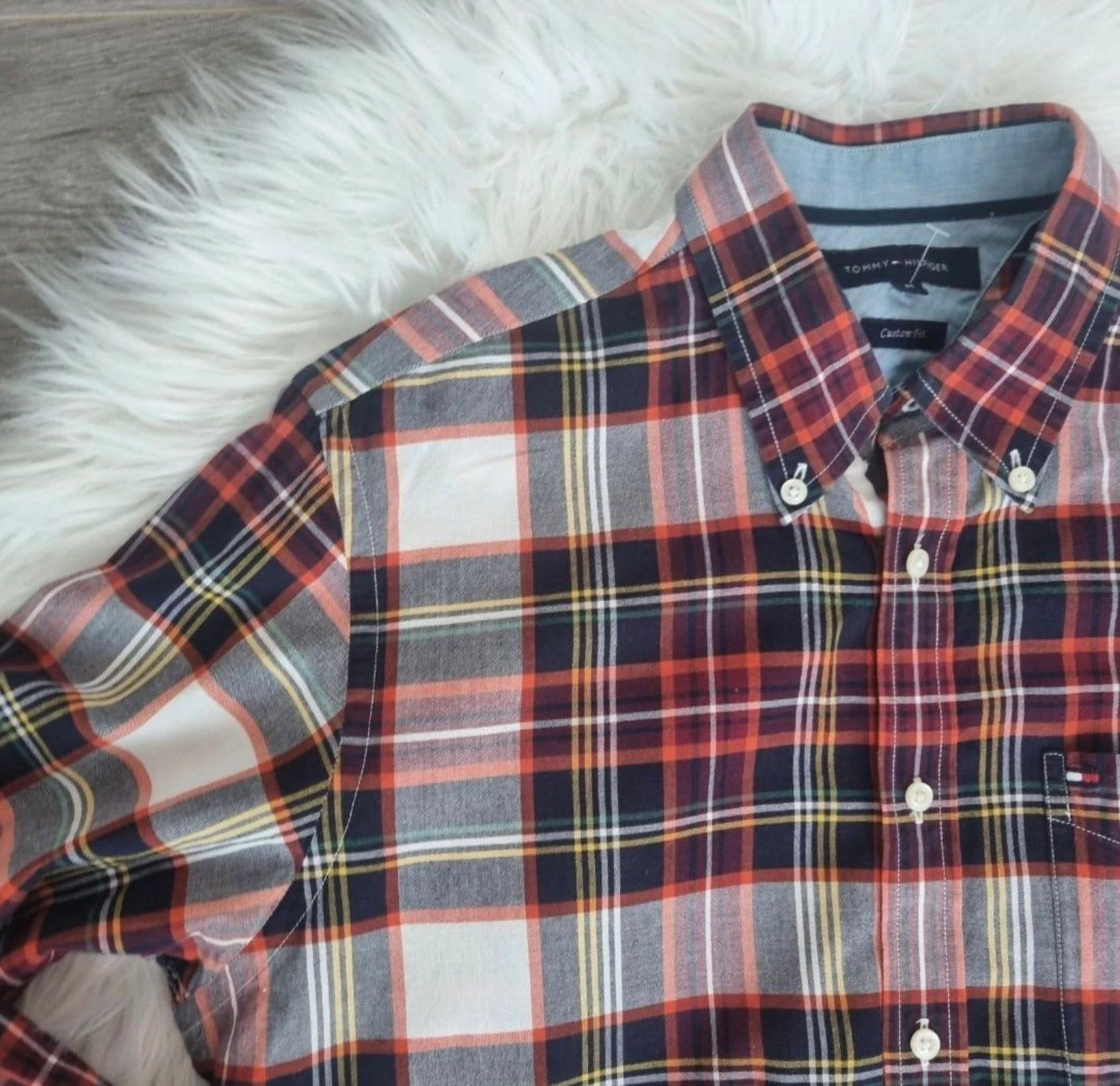 Camisa a cuadros Tommy Hilfiger – Ajuste personalizado – Talla M – photo 2